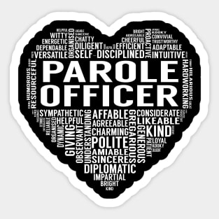 Parole Officer Heart Sticker